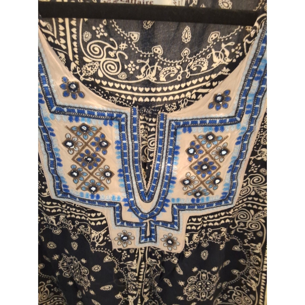 Laffaire Women's Sleeveless Embellished V-neck Boho Top size M - Picture 6 of 7